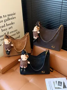 Women's Large Capacity Shoulder Bag, Fashionable Commuter Crossbody Bag for Autumn Winter, Stylish Daily Use Handbag, Daily Commuting Bags