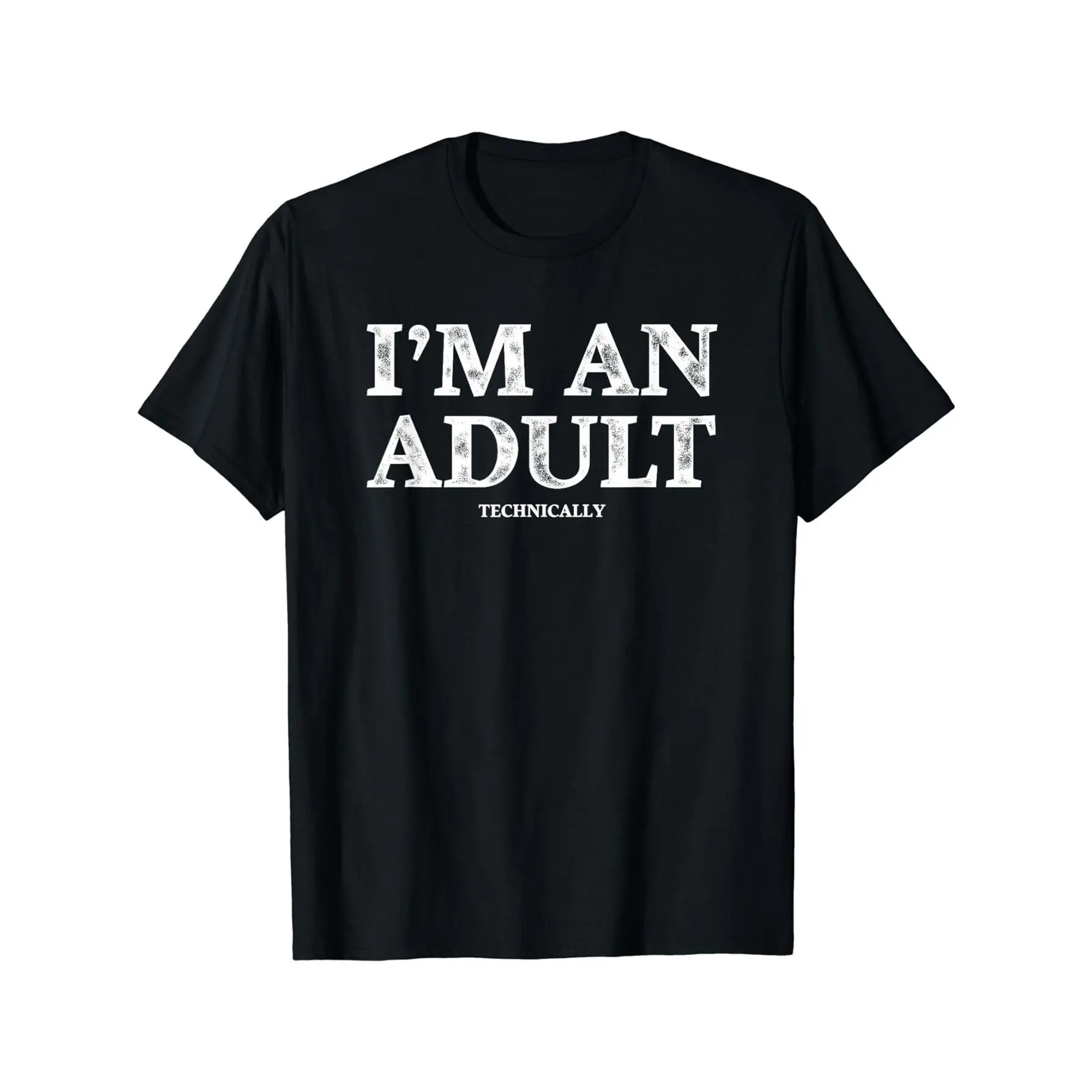 Funny T-shirt I'm an Adult Printed Men's Casual Short Sleeve Round Neck T-shirt, Suitable for Summer Outdoor Street Fashion