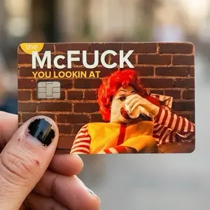 McFuck Meme Debit Card Skin Sticker 2 Pack Funny Vinyl Card Cover