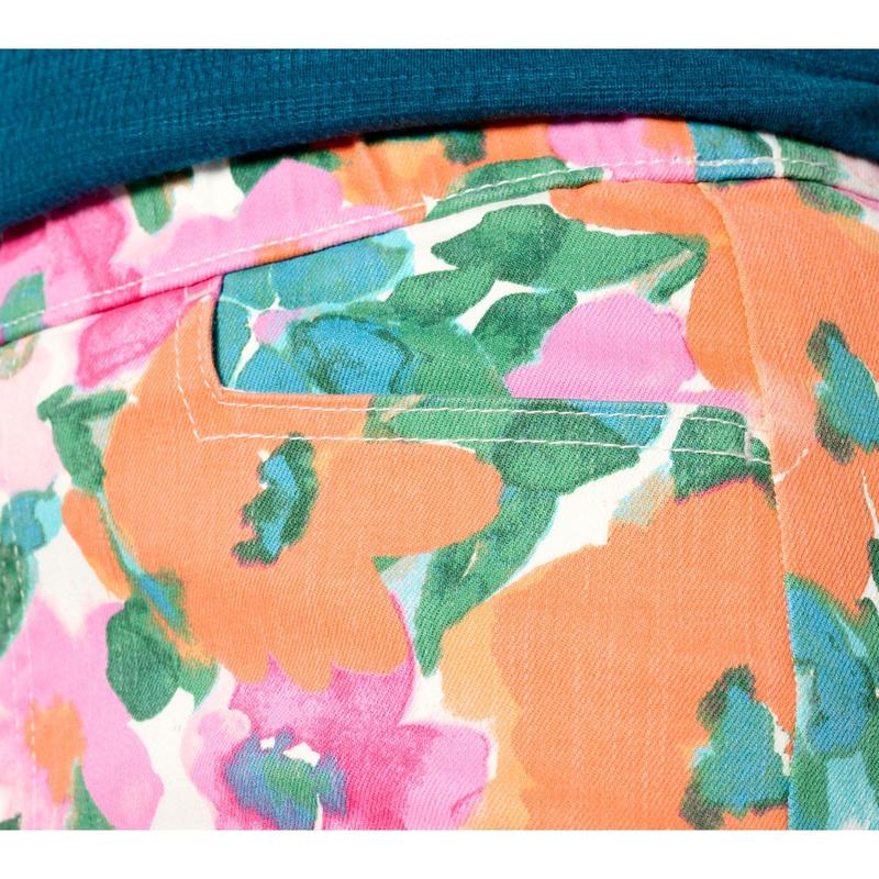 Isaac Mizrahi Live! Petite True Denim Printed Crop Wide Leg Jeans