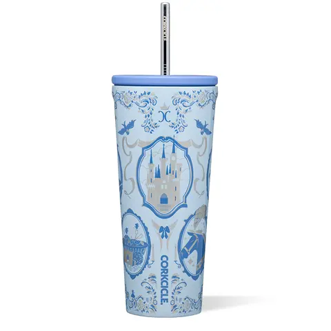 Disney Princess Themed Insulated Drink Cup - Stainless Steel Water Bottle, Triple-Insulated, Cup Holder-Friendly, Heat-Resistant, Leak-Proof, Comfortable Design, Cold Beverage Retention, Reusable, Portable, Multi-Season Use, Lid, With Straw Water Bottle,