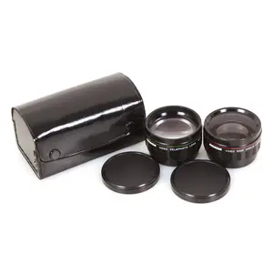 Zykkor Telephoto & Wide Angle Lens Set in Case w/ Front + Rear Caps