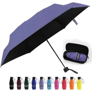 Small Mini Umbrella with Case Light Compact Design  for Travel Lightweight Portable Parasol Outdoor Sun&Rain Umbrellas