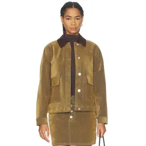 ALIGNE Bark Flok Jacket in Sand
