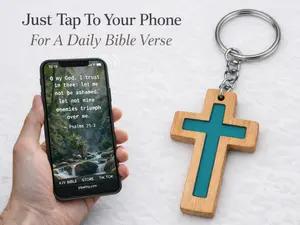 Interactive Bible Verse Keychain (Green)
