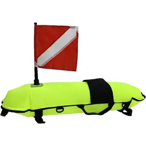 Torpedo Buoy Float for Scuba Diving, Spearfishing, Freediving, Snorkeling and Swimming with Dive Flag