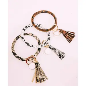 Snake Bangle Bracelet Keyring With Tassel