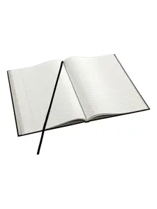TOPS 25232 Royale Grey Bound Executive Notebook black cover 96 SH per BK