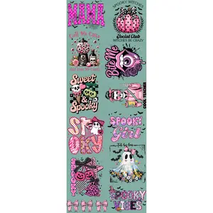 MAMA SPOOKY WITCHES PREMADE DRAFT GANGSHEET  - 22X60  DTF TRANSFERS - DIRECT TO FILM