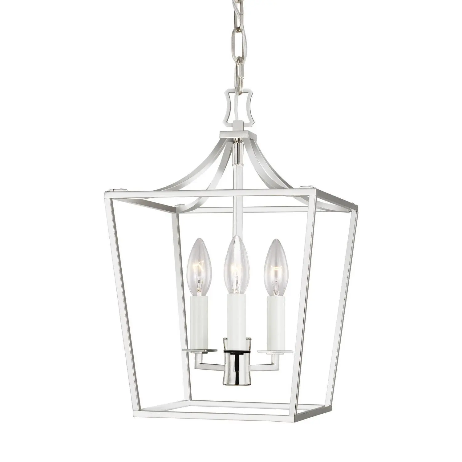 Southold Three Light Mini Lantern Polished Nickel