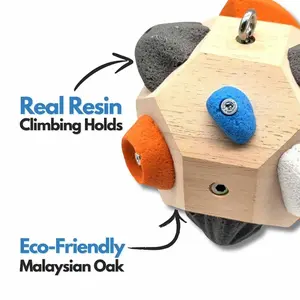 Portable Handcrafted Boulder Block Multi-function Climbing Training Block 3D Rock Climbing Ball Finger Strength Training