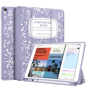 (Just A Case, No iPad) TPU SlimShell Case for iPad Air 3rd Gen/iPad Pro 10.5" with Built-in Pencil Holder, Auto-Wake/Sleep, junk iPad Case Custom