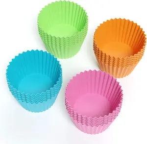 Bakerpan Silicone Mini Cupcake Holders, Mini Cupcake Liners, Pastry & Dessert Cups, 24 Pack (Multi)