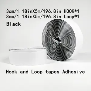 Nylon Hook and Loop Strips, Ultra Wide 1.18 Inch, Strong Adhesive, Non-Slip Sofa Pad Support, Carpet Fixing Tape, Dual Sided