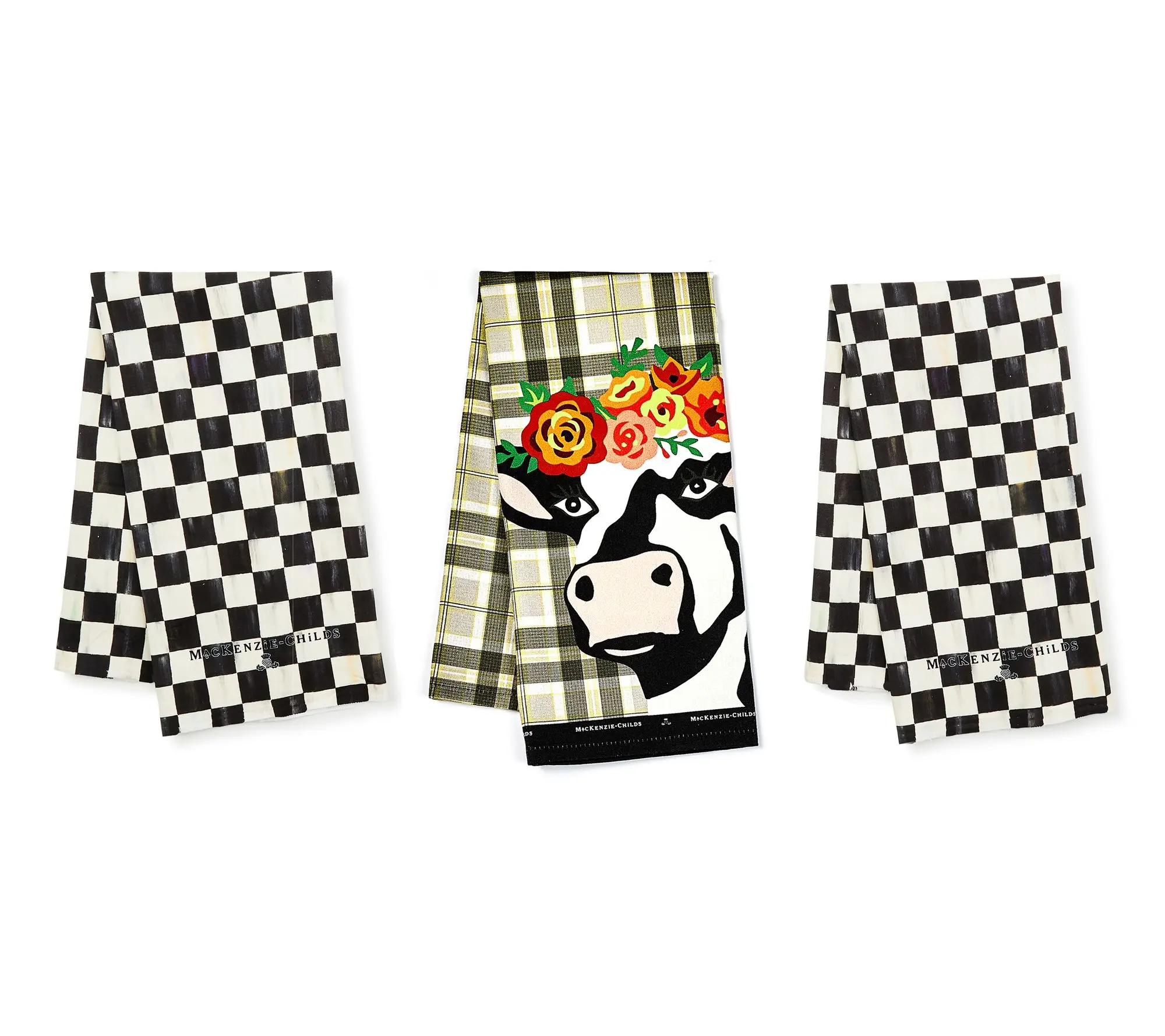 MacKenzie- Childs Set of 3 Tea Towels MacKenzie- Childs Set of 3 Tea Towels