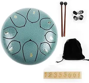 Click image to open expanded view Steel Tongue Drum 6inch 8 Notes Tongue Drum for Kids Preschool Activities Drum Instrument Steel Tongue Drum