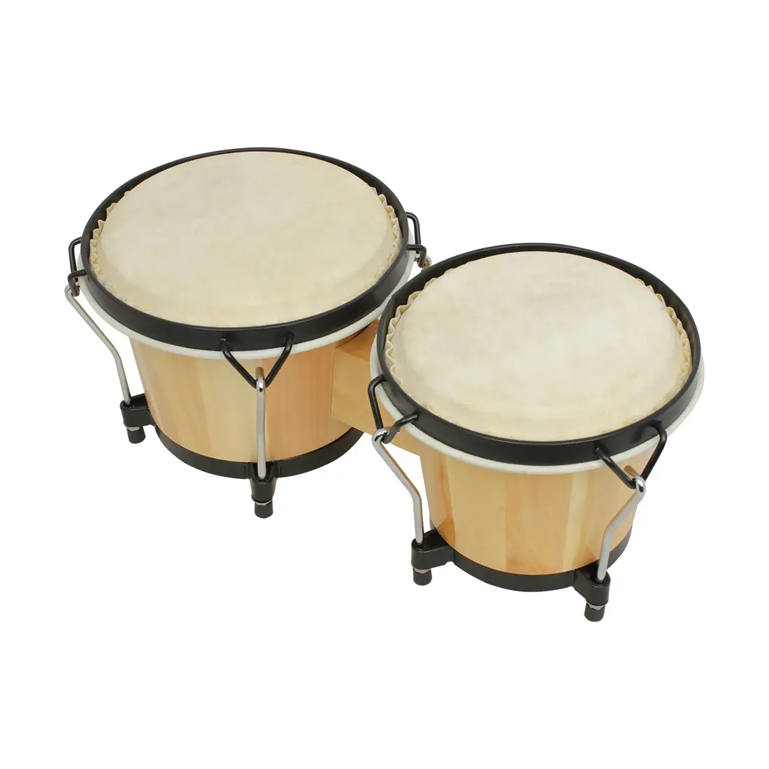 Wood bongo drum 6-inch 5.5-inch with Goatskin Head    bongodrum Percussion instrument for kids Wooden Percussion Musical Instruments