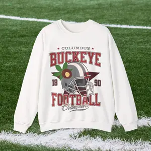 [SALE UP TO 45%] Ohio Football Fan Crewneck Sweatshirt, Unisex State University Fan Apparel, Sports Team Sweatshirt