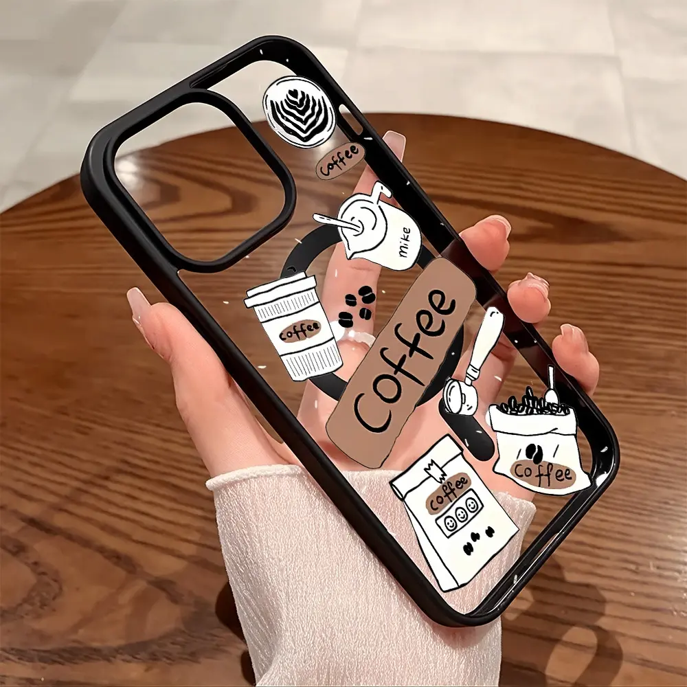 Premium Magnetic Phone Cases for iPhone11/12/13/14/15/16//17/Air/promax/Plus Coffee  2k cased MagSafe Ready, Anti-Fall, Springtok and Ultra-Thin Design | Perfect for Everyday Use Screen Protector Resistance