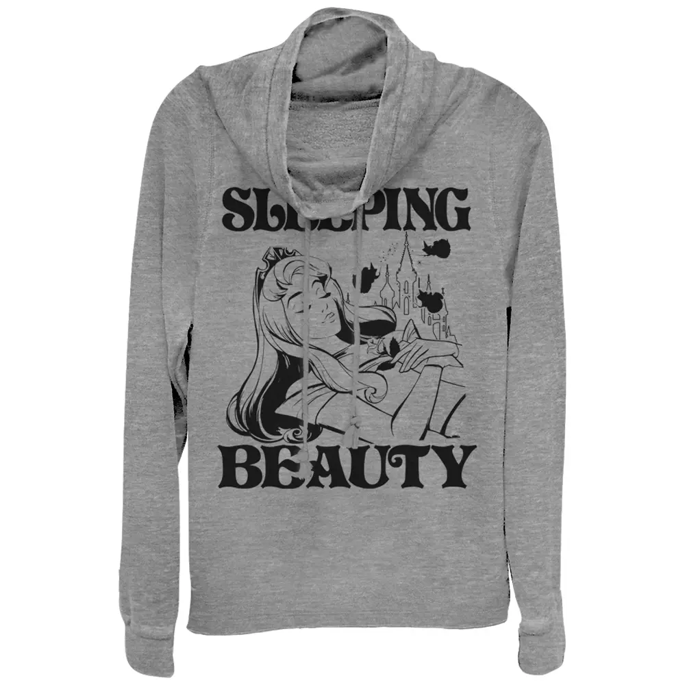 Juniors Womens Sleeping Beauty Aurora Cowl Neck Sweatshirt