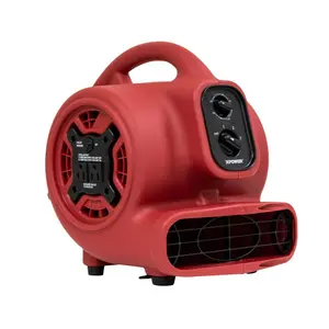 Xpower P-230AT-Red 0.25 HP 925 CFM Multi-Purpose Mini Mighty Air Mover, Utility Fan & Dryer, Blower with Built-in Power Outlets & Timer - Green