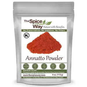The Spice Way Annatto Powder - Pure & Fresh Achiote Seasoning - No Preservatives - Non-GMO
