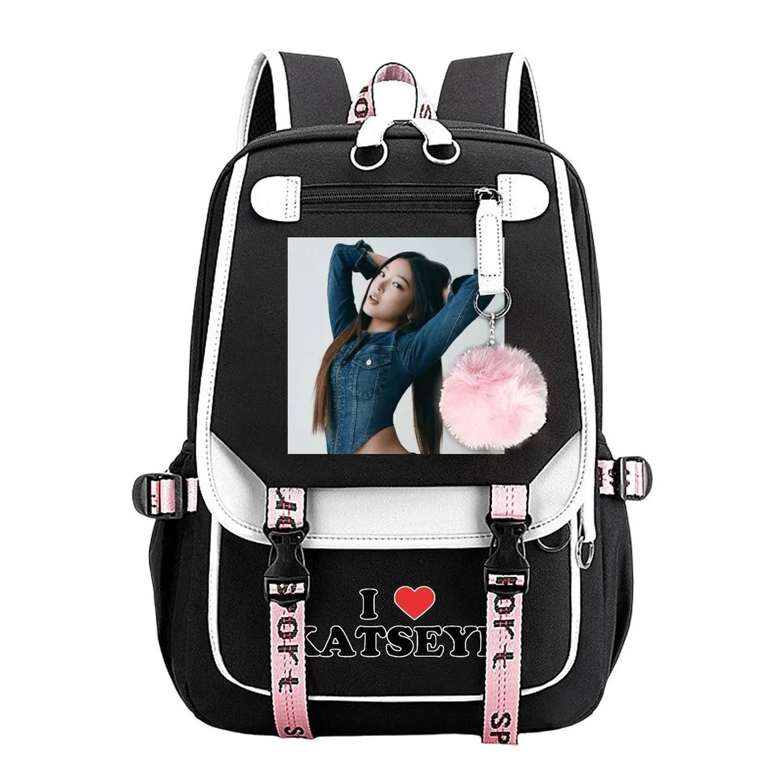 Yoonchae Katseye Tendy Youth School Backpack for Teens Girls Boys, Large Capacity Laptop Bookbag, Back to School Supplies Birthday Gift for Students