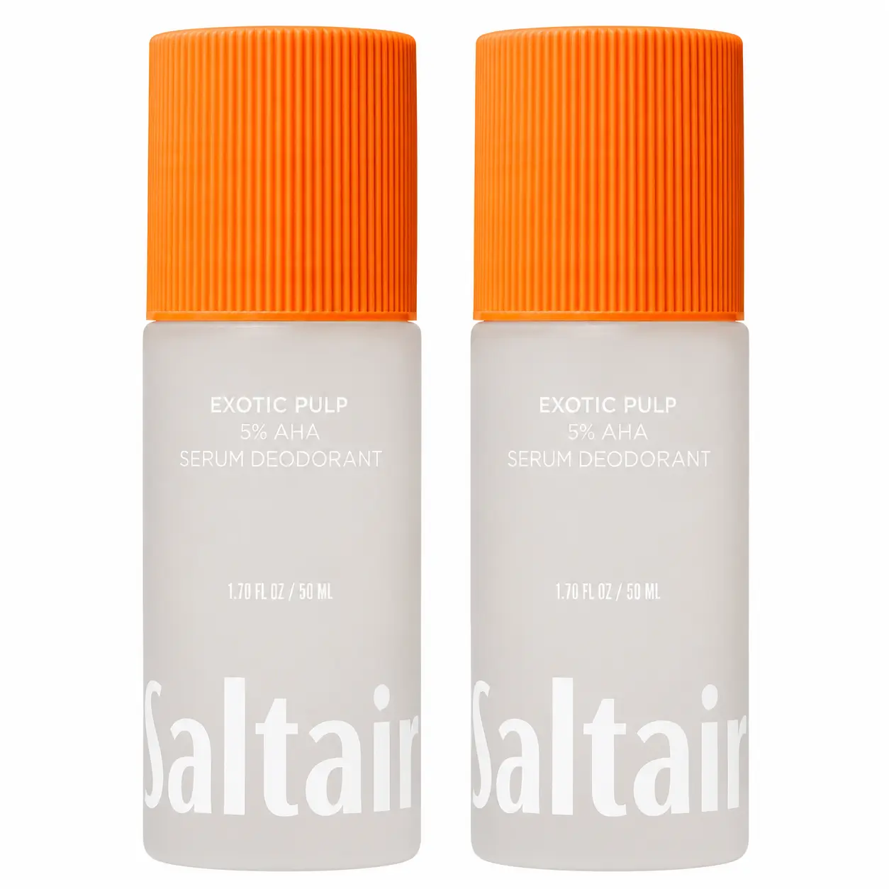 Saltair Serum Deodorant | 5% AHA Roll-On | Exotic Pulp, 2 Pack, 3.4 fl oz | Skin-care acid blend for even application, fresh-feeling underarms, and simple everyday use