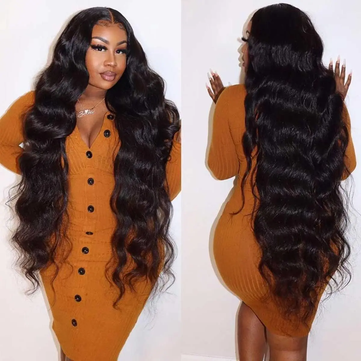 Bling Hair 36 34 Inch 13X4 13X6 Body Wave Lace Front Wig Human Hair 360 Full Frontal Wigs for Women Brazilian Real Human Hair PrePlucked Natural Black Remy Hair 180% Density #TikTokShopHolidayHaul