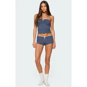 Edikted Women's Isela Contrast Pointelle Shorts