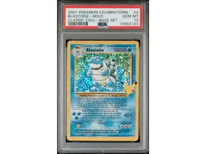2021 Pokemon Celebrations Classic Collection Base Set Holo Blastoise #2 PSA 10