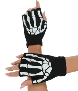 Fingerless Skeleton Gloves