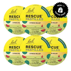 Rescue Stress Relief Pastilles – Natural Watermelon Flavor | Six Pack (35 Count Each)