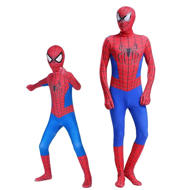 Kids Superhero Spider Cosplay Costume Iron Panther Zentai Jumpsuit Bodysuit Halloween Party Costumes for Boys Girls