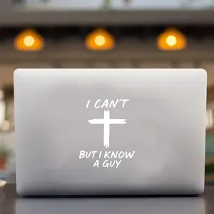 I Can’t But I Know A Guy Vinyl Decal – Durable Weatherproof Christian Car Sticker for Window, Bumper, Laptop, Toolbox, Tumbler – Inspirational Faith Gift Idea