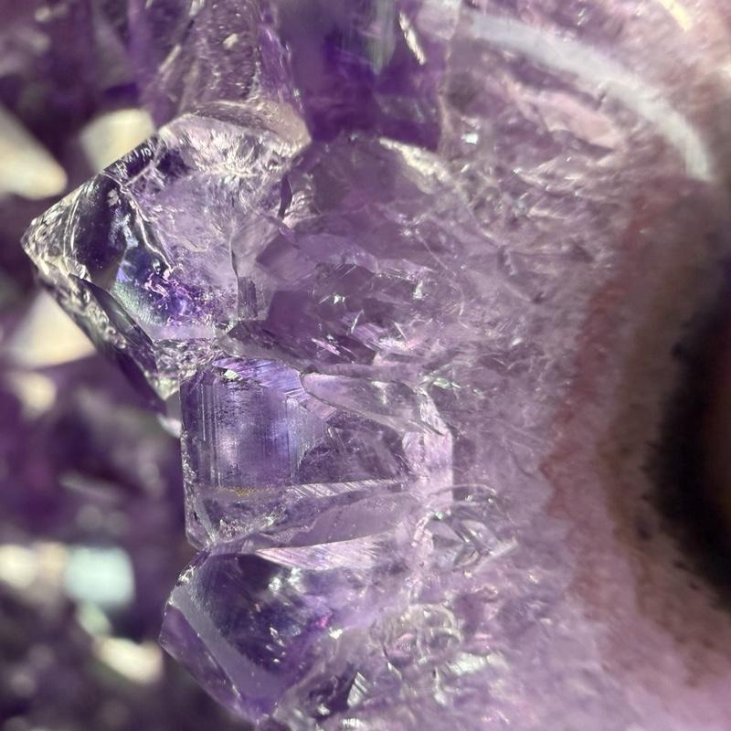 Natural 1kg+ Brazilian Amethyst Geode Cluster - Self-Standing Deep Purple Quartz Specimen (5") crystals for sale