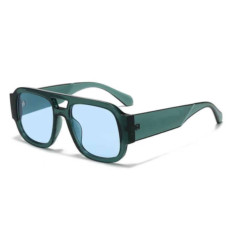 Unisex Square Shaped UV400 Sun Glasses for Outdoor Activities, Professional Anti-UV Sunglasses with Clear AC Lens and Impact-Resistant PC Frame, Glare-Reducing Eyewear Perfect for Driving, Beach Trips, Hiking Travel and Summer Outdoor Adventures