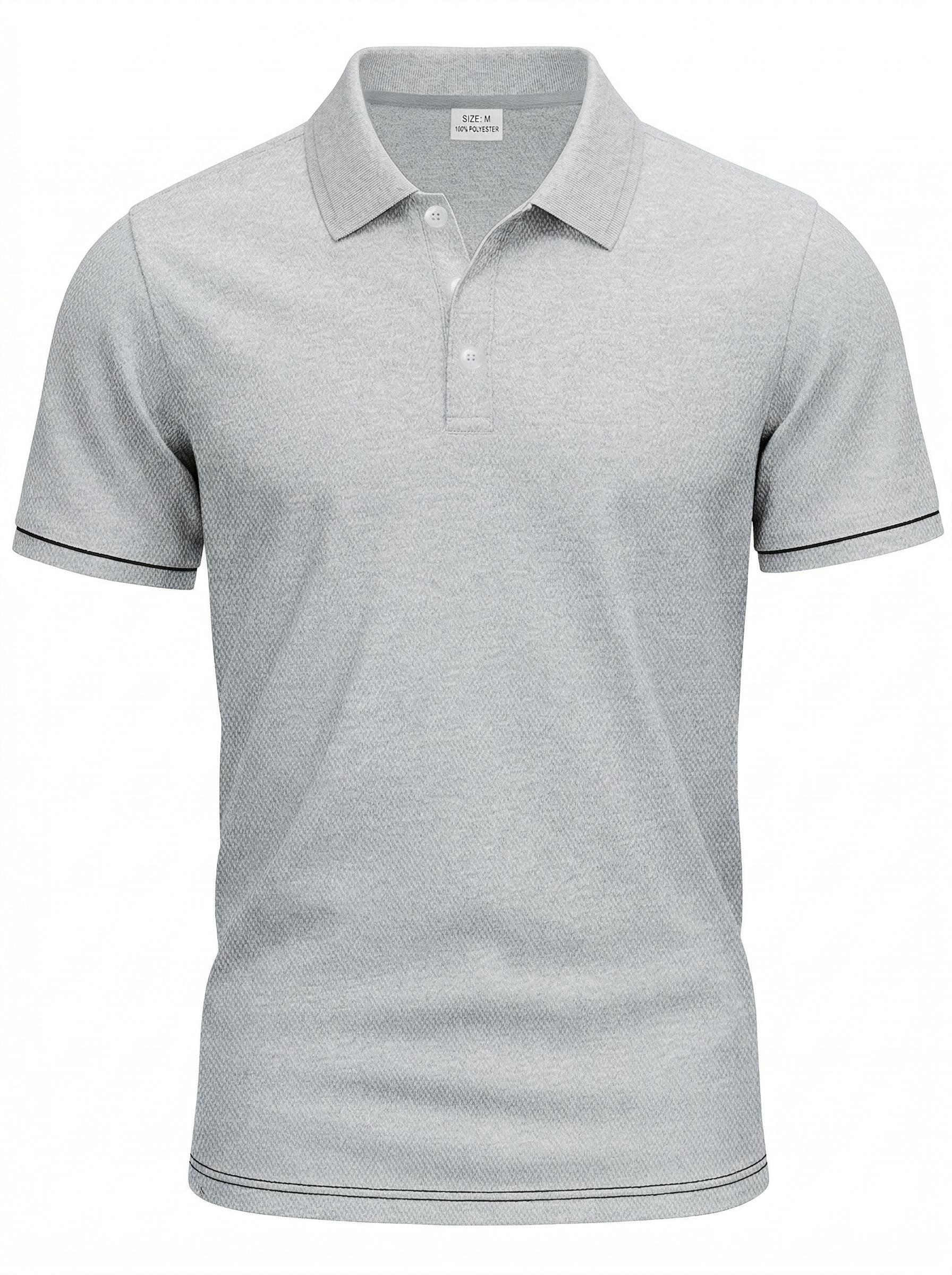 Quick-drying cooling men’s 170 g heavyweight pique polo shirt with a turn-down collar: short sleeves, high quality, breathable, wrinkle-resistant—summer sports shirt for casual menswear styling