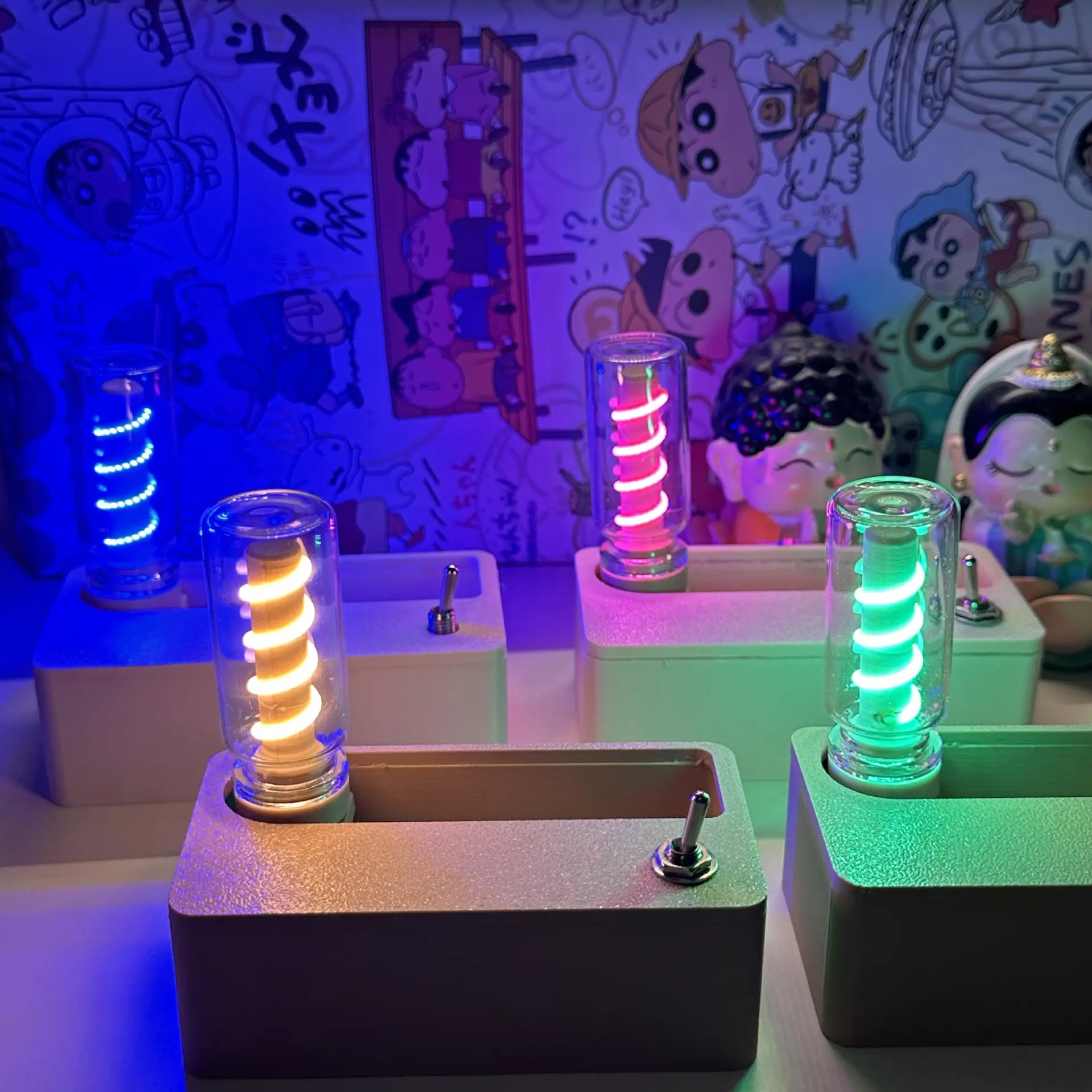 Creative Mechanical Magnetic Bulb LED Lights for Bedroom, Desktop LED Light, USB Rechargeable Desk Lamp, Novelty Cozy Lighting,TableCreative Mechanical Jumping Lamp Magnetic Night Light Bedroom Atmosphere Stress Relief Jumping Lamp High-end Gift Ornament