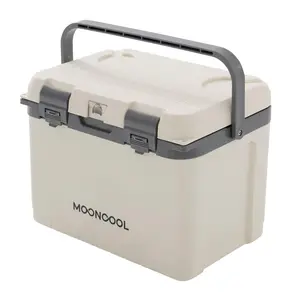 MOONCOOL 16QT Insulated Picnic Cooler Portable Coolbox Food Lunch Box 72H, Leak-Resistant Outdoor Hard Cooler with Ice Pack for Camping, Travel
