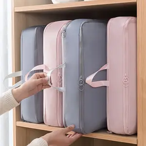 2 Pack Ultra Space Saving Self Compression Organizer, Portable Heavy Duty Moving Bags, Compression Packing Cubes For Travel, Expandable Organizer Bags For Comforters, Blankets, Bedding