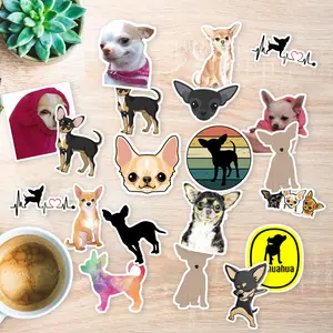 Stickers Pack 20 Pcs Chihuahua Waterproof Laptop Skateboard Bottle Vinyl Guitar Bike Water Bumper Car Aesthetic Luggage Colorful