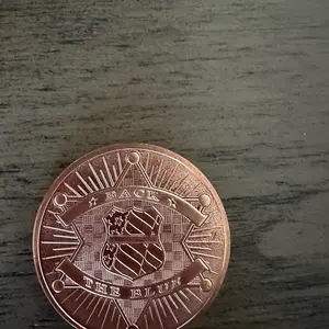 1 oz 999 Fine copper back the blue Round coin