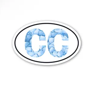 Cape Cod Oval Sticker, 4"x2.5" 100% Waterproof+4 mystery stickers!