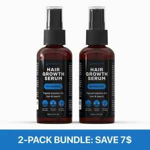 2-Pack REMEDIAL PAX – Hair Growth Serum with 5% Minoxidil and Biotin for Men and Women  Growing Spray  Regrowth All Hair Types Hair Care Hairline
