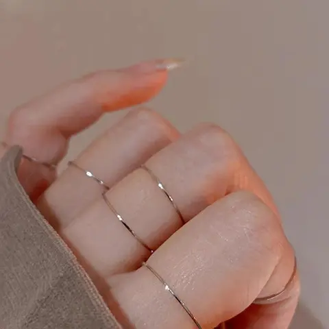 【Black Friday】Women's Stainless Steel Dainty Stacking Rings (1 Set), Stackable Finger Rings, Minimalist Jewelry for Party, Everyday Accessories, Jewelry for Birthday Gift