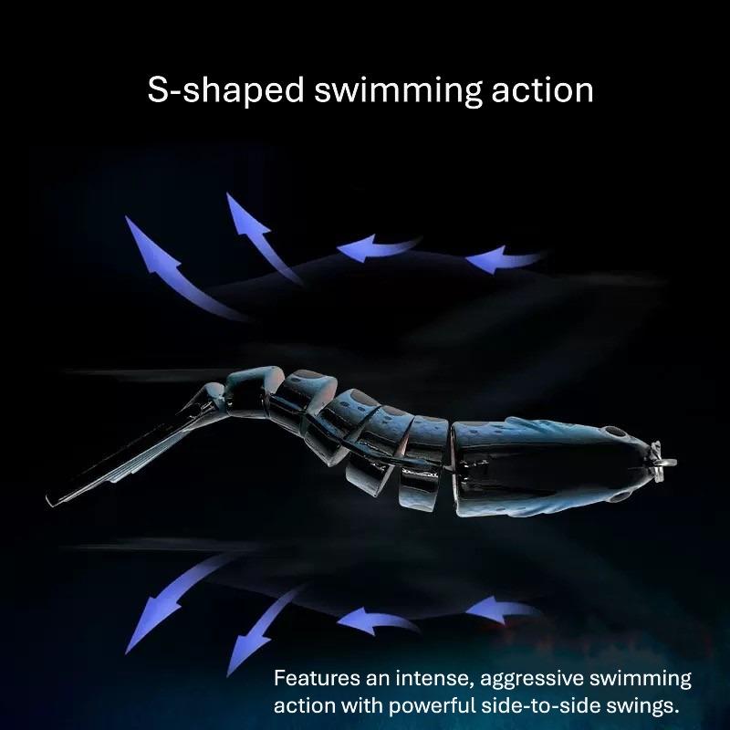 Dealforyoudays 5pcs Artificial Fishing Bait with Hook Multi-Jointed Crankbait Bionic Hard Fishing Bait 3.94-inch Lifelike Swimbait for Fresh & Saltwater Angling