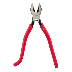 9 in. Ironworker's Pliers with Comfort Grip - The Ironworker's Pliers feature hardened jaws with an optimized blade angle for cutting and twisting rebar tie wire