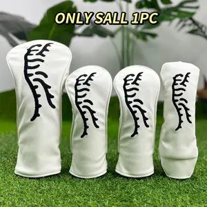Abstract Tiger Pattern Golf Club Head Cover, 1 Set Durable & Waterproof Golf Club Protection Cover, Golf Accessories for Men & Women