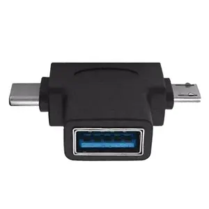 SANOXY All-in-1 USB3.0 Female to Micro USB OTG Male & USB Type C Male Connector Adaptor with SuperSpeed 3.0 Data Transfer and Plug & Play Convenience